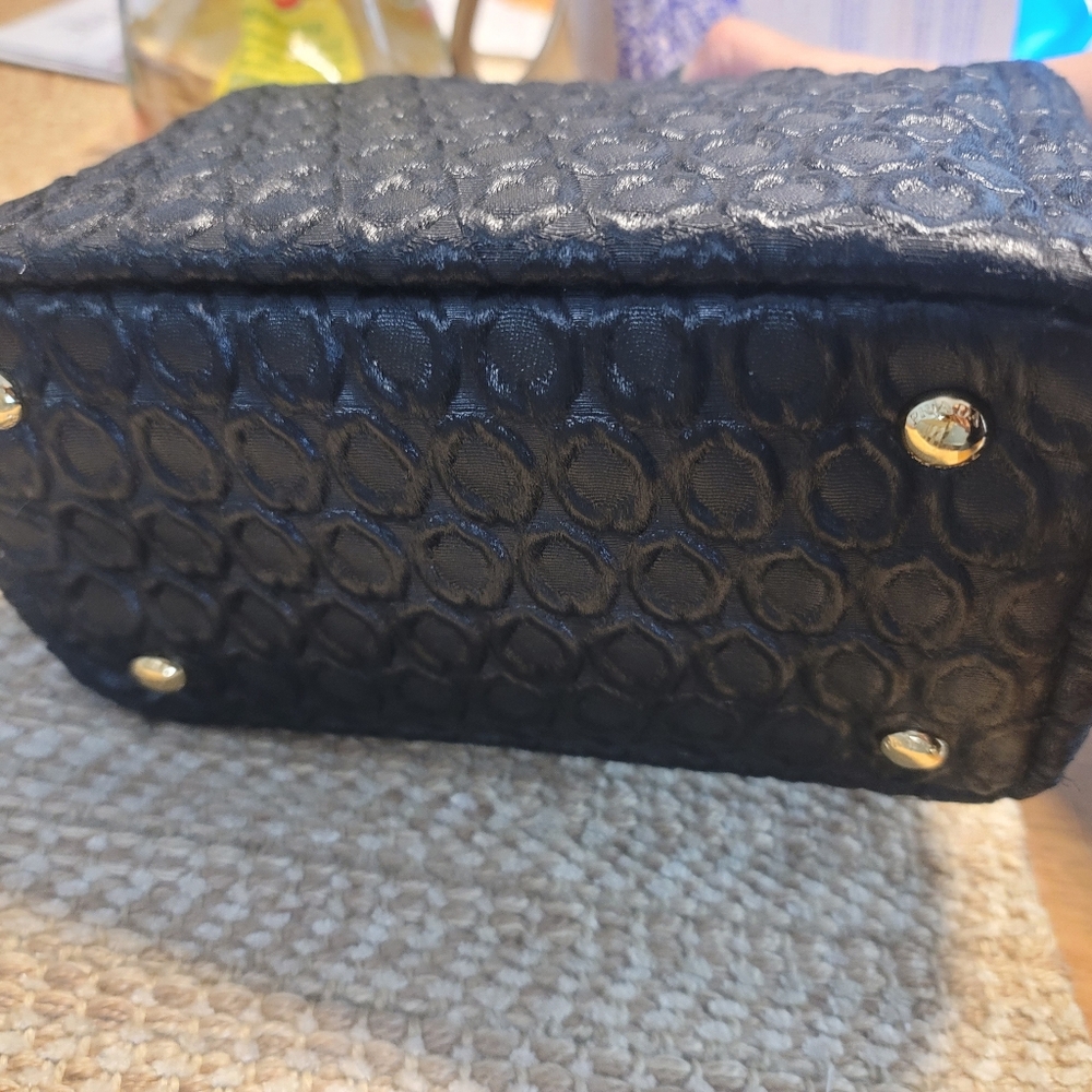 Prada Black Textured Handbag with Gold Chain - Picture 12 of 12